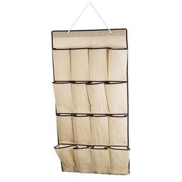 16 кишеня сумка для зберігання взуття над дверима настінний органайзер для взуття. Колір чорний фото