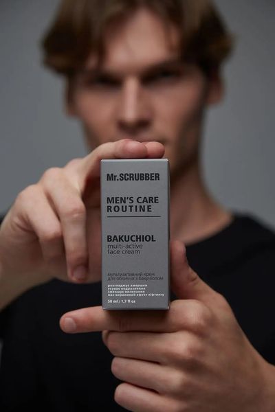 Мультиактивный крем для лица с бакучиолом Men's Care Routine Mr.SCRUBBER фото