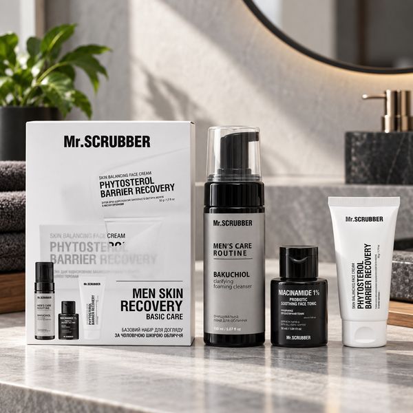 Подарунковий набір для чоловіків Mr.SCRUBBER Men Skin Recovery Basic Care фото