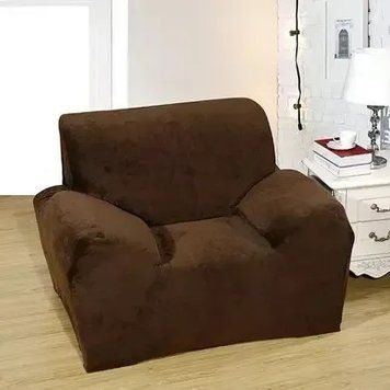 Велюровий чохол на крісло замша/мікрофібра Homytex фото