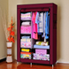 Тканевый шкаф органайзер для вещей на 2 секции складной 105х45х170см Storage Wardrobe Цвет: темно-серый ws36558 фото 1