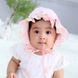 Шапка детская на завязках с кружевом Newborn (Розовый 40-46см) 8369-40_46см-Рожевий фото 2