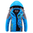Зимняя куртка с капюшоном Waterproof, Голубой, 140 см фото
