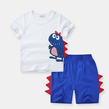 Костюм дитячий двійка Summer Dino (Білий 100см) фото
