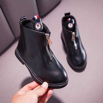 Черевики дитячі однотонні Fashion Чорний 34 14150 фото