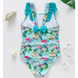 Купальник сдельный для девочек с фламинго Flamingo, Голубой, 122 см 18941-ST246-8-9Y фото 3