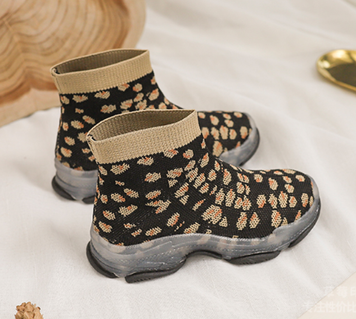 Черевики з леопардовим принтом Чорний 28 14296 фото