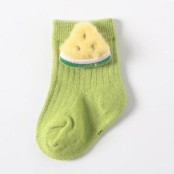 Шкарпетки дитячі з об"ємною нашивкою Baby (Зеленый 0-1 год) фото