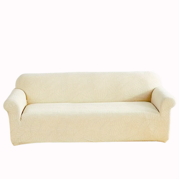 Водовідштовхувальний чохол на великий 4-місний диван жакард з візернком Diana Textile 235-300 см, Айворі фото