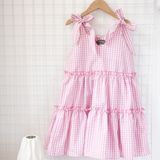 Летний сарафан в клетку для девочки Breeze Alwair Kids Розовый 128см 81140 81140-128см-Рож фото