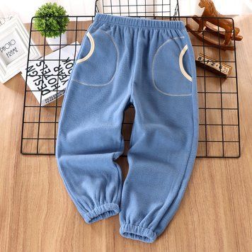 Штаны детские флисовые Baby Basic (Синий 150см) фото