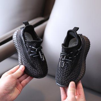 Кросівки дитячі текстильні із затяжкою на шнурках Fashion Чорний 35 16612 фото