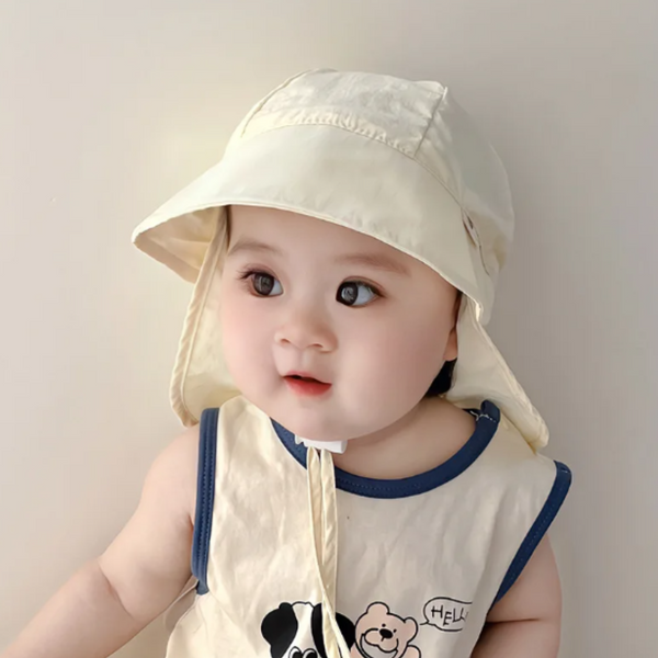 Дитяча кепка панамка Baby Hat Cotton, Бежевий, 46-50 см фото