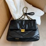 Сумка женская большая с ремнем-цепочкой 36см Черный (а3373) а3373-36см-Черный фото