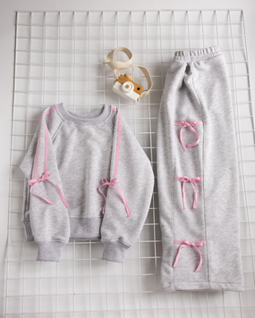 Костюм детский с бантами Banty Alwair Kids Серый 140см 80103 фото