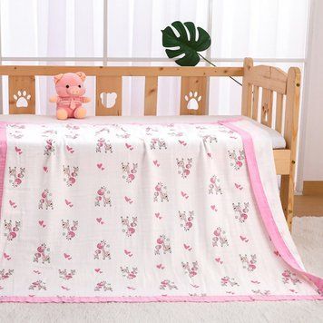 Дитячий плед Baby з окантуванням (Рожевий 120см) фото