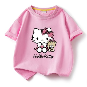 Футболка для девочки с принтом Hello Kitty фото