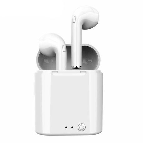 Бездротові Bluetooth навушники i7 mini TWS Stereo з боксом для зарядки. Колір білий фото