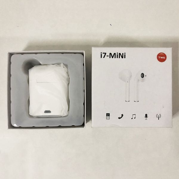 Бездротові Bluetooth навушники i7 mini TWS Stereo з боксом для зарядки. Колір білий фото