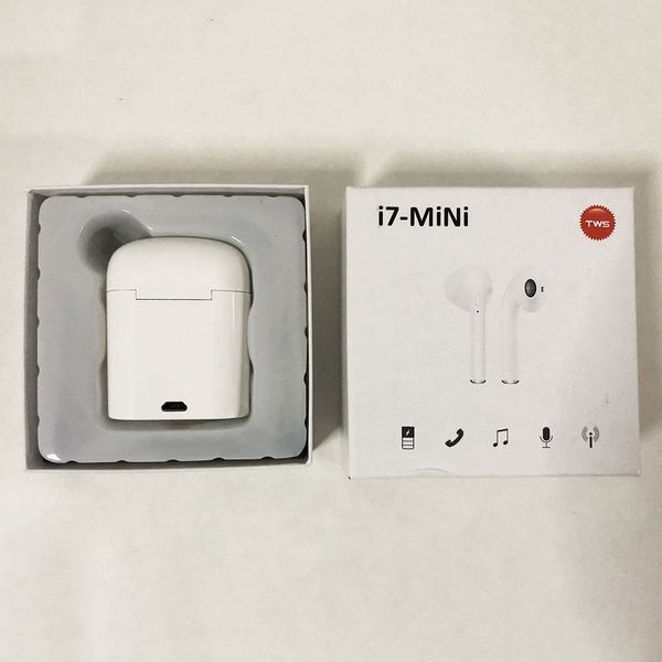 Бездротові Bluetooth навушники i7 mini TWS Stereo з боксом для зарядки. Колір білий фото