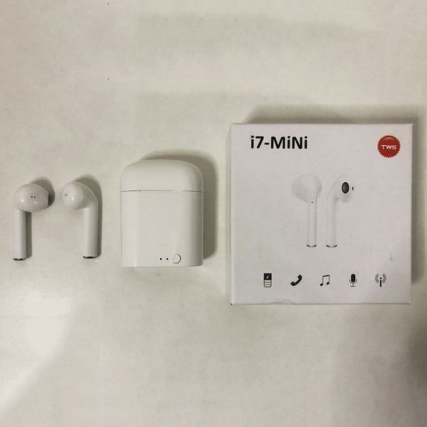Бездротові Bluetooth навушники i7 mini TWS Stereo з боксом для зарядки. Колір білий фото