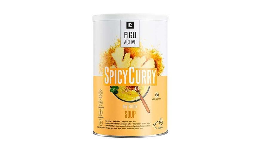 Растворимый жиросжигающий овощной суп со вкусом карри, 16 порций, LR Figu Active Spicy Curry, Германия фото