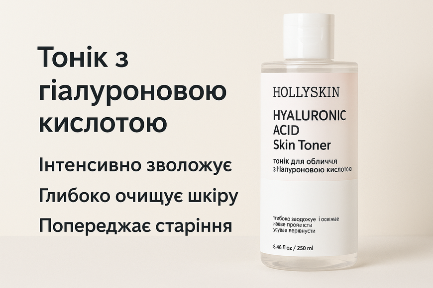 Тонік для обличчя HOLLYSKIN Hyaluronic Acid Skin Toner фото