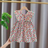 Платье детское с вишневым принтом (Красно-белый 100см) 13415-100см-Червоно_білий фото