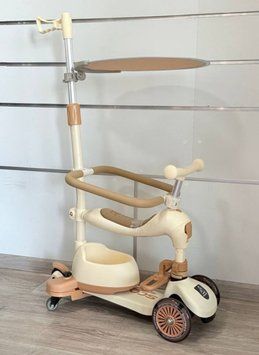 Дитячий самокат Maraton 3in1 K619G кремовий фото