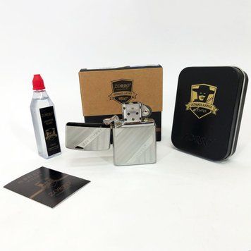 Зажигалка бензиновая Zorro HL-365. Цвет: серебряный фото
