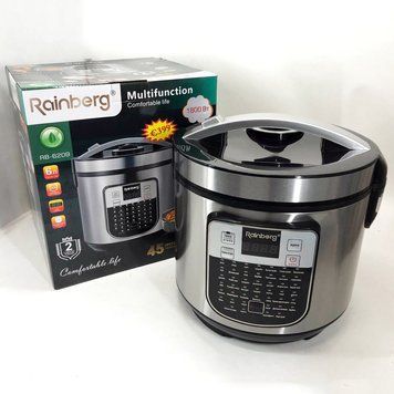 Мультиварка пароварка Rainberg RB-6209 45 програм 6 л 1000W, Сенсорна мультиварка рисоварка фото