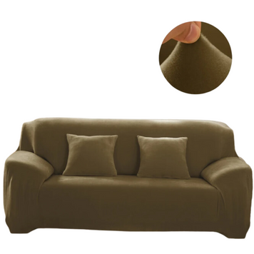 Чехол для защиты трехместного дивана Diana Textile Plush Velvet, 195-230 см, Хаки фото