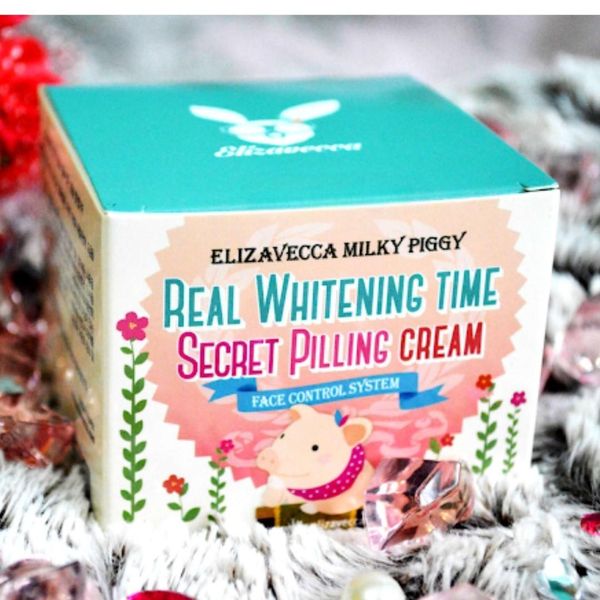 Пилинг-крем для лица от пигментных пятен Elizavecca Milky Piggy Real Whitening Time Secret Pilling Cream, 100 мл фото