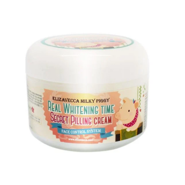 Пілінг-Крем Для Обличчя Від Пігментних Плям Elizavecca Milky Piggy Real Whitening Time Secret Pilling Cream, 100 Мл фото