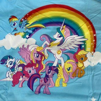 Полуторна постільна білизна Май Літл Поні Фланель 150х220 см фото