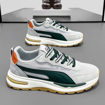 Кросівки літні з сіткою на товстій підошві (Сірий 41 25,5см) фото