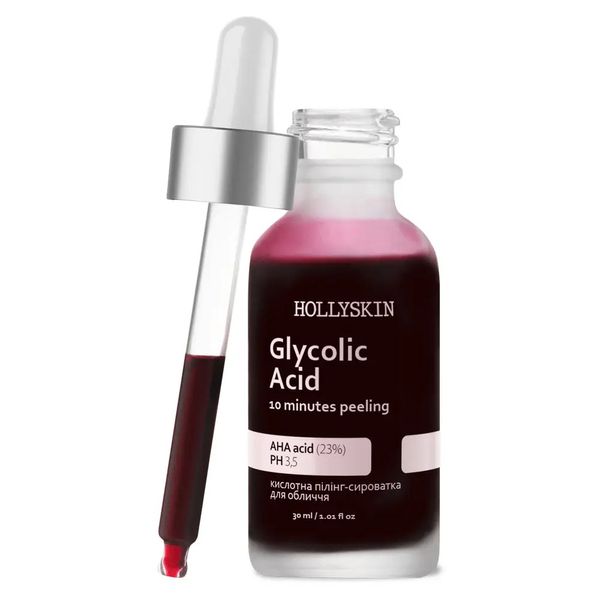 Кислотна пілінг-сироватка для обличчя ХОЛЛІСКІН Glycolic Acid фото