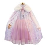 Сукня дитяча з фатиновим плащем Frozen 120см Рожевий (11173) 11173-120см-Розовый фото