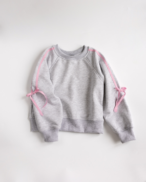 Світшот дитячий з бантами Banty Alwair Kids Сірий 122см 81104 фото