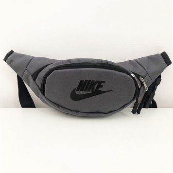 Бананка брендовая тканевая Nike. Цвет: серый. Модель: 65685 фото