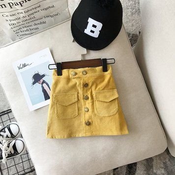 Юбка детская вельветовая Wear Jeans (Желтый 100см) фото