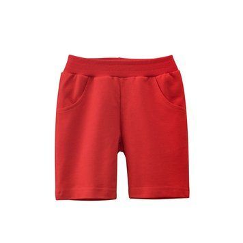 Детские шорты на резинке однотонные 27kids Basic (Красный 130см) фото