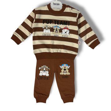 Дитячий костюм Щенячий патруль &ndash; спортивний комплект (кофта + штани) для хлопчика Murat Baby (Коричневий, 12м, 80 см) фото