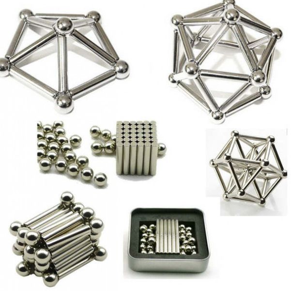 Магнитный конструктор Buckyballs n Buckybars, 64 детали фото