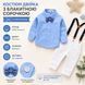Костюм двійка з блакитною сорочкою (Білий 90см) 6249-90см-Белый фото 3
